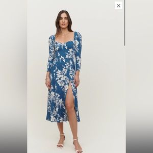 Reformation Mara dress in color Cyanotype